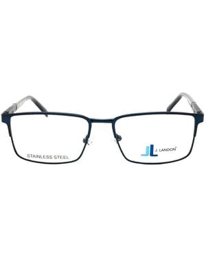 J. LANDON Rectangle-Frame Glasses - Blue
