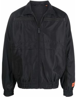 Heron Preston Logo-Patch Bomber Jacket - Blue