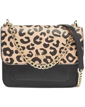 Kate Spade レオパード ショルダーバッグ - ブラック