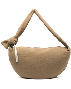 Alysi Wool Shoulder Bag - Grey