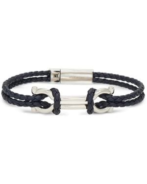 Ferragamo Gancini Braided Bracelet - White
