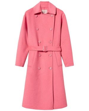Twinset Abrigo Con Doble Botonadura - Rosa