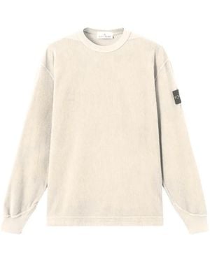 Stone Island Corduroy-Jersey Jumper - Natural