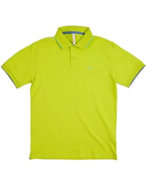 Sun 68 Logo-Embroidered Polo Shirt - Yellow