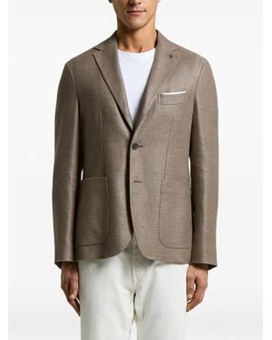 Peserico Button Pocket Blazer - Brown