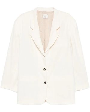 Alysi Three-Button Corduroy Blazer - White