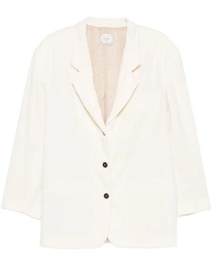 Alysi Three-Button Corduroy Blazer - White