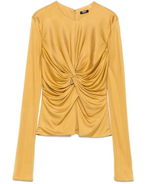 Versace Blusa fruncida - Amarillo
