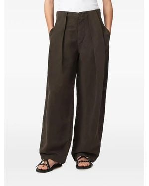 AllSaints Phi Pleated Wide-Leg Trousers - Black