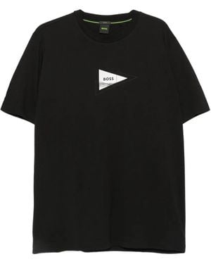 BOSS Logo-Print T-Shirt - Black