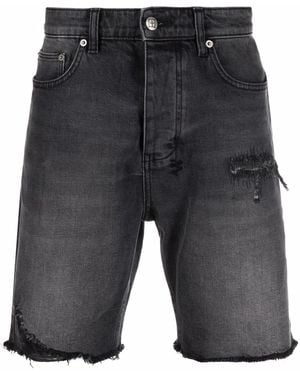 Ksubi Mid-Rise Denim Shorts - Grey