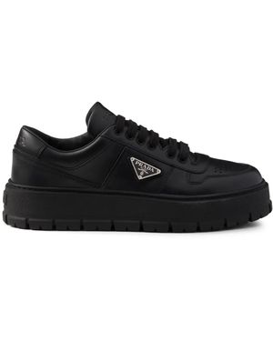 Prada Leather Trainers - Black