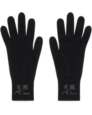 Courreges Ac Logo-Patch Gloves - Black