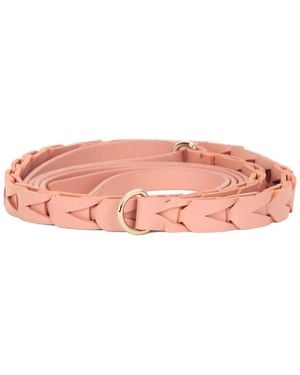 Red(V) Braided Belt - Pink