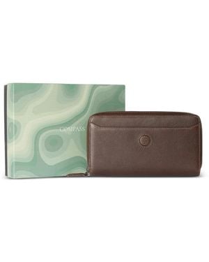 Osprey The Compass Logo-Debossed Zip-Around Wallet - Green