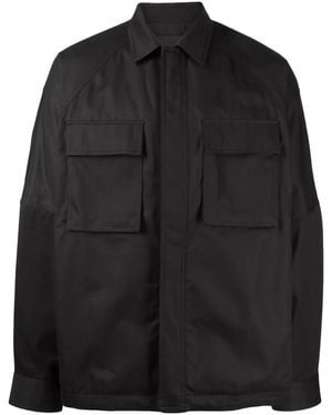 Juun.J Classic-Collar Concealed-Fastening Shirt Jacket - Black