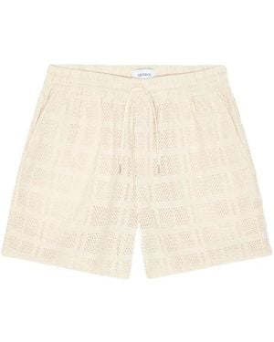 Les Deux Drawstring Open-Work Deck Shorts - Natural