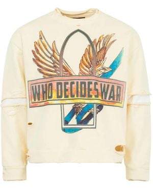 Who Decides War Ribbon-Tour Distressed Jumper - Metallic