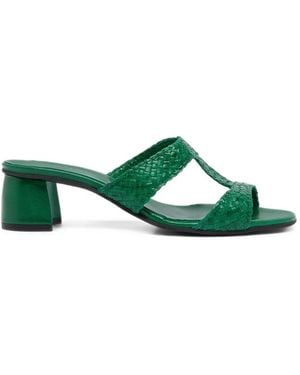 CAREL PARIS Sandales Pyramide T En Cuir Tressé - Green
