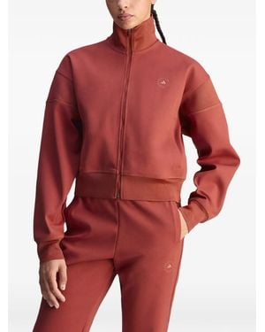 adidas By Stella McCartney Sweater Met Logoprint En Rits - Rood