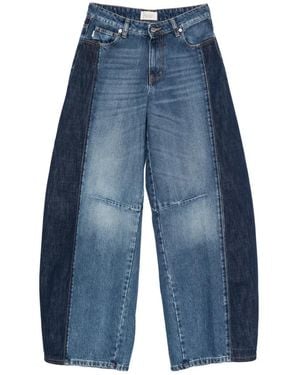 ViCOLO Two-Tone Panelled Jeans - Blue
