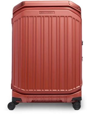Piquadro Medium Expandable Hardside Suitcase - Red