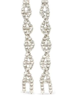 Balenciaga Riviera Embellished Drop Earrings - White