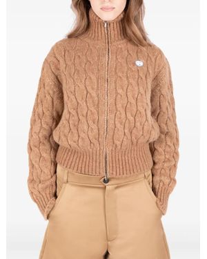 Societe Anonyme Bia Cable-Knit Zip-Up Cardigan - Natural