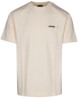 Jacquemus T-Shirt Met Geborduurd Logo - Wit