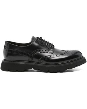 Doucal's Leather Oxford Shoes - ブラック