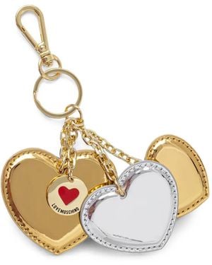 Love Moschino Schlüsselanhänger Mit Herzanhänger - Mettallic
