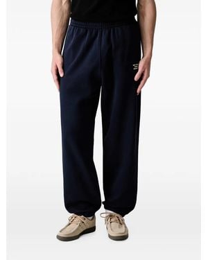 Drole de Monsieur Slogan-Print Track Trousers - Black
