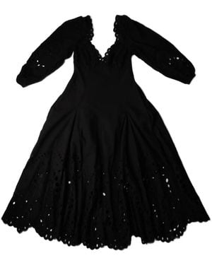 Charo Ruiz Corbin Sweetheart-Neck Midi Dress - Black