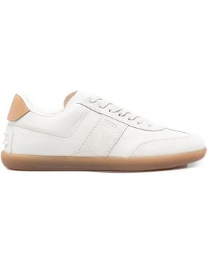 Tod's Suede-Panel Sneakers - White