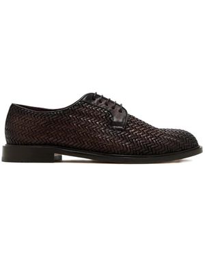 STURLINI FIRENZE Woven Derby Shoes - Black