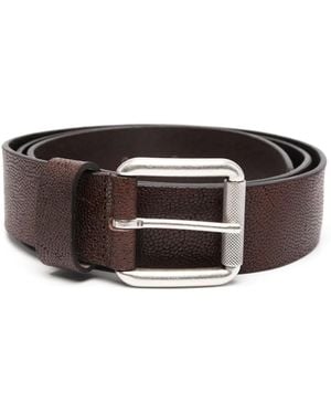 Dondup Cintura Con Cuciture A Vista - Nero