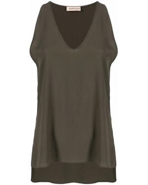 Blanca Vita V-Neck Vest Top - Green