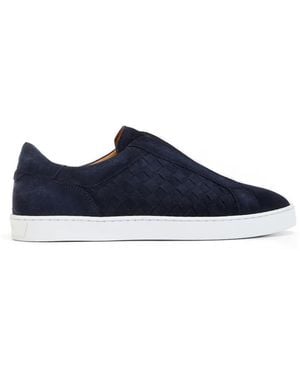Magnanni Cote Lo Woven-Design Slip-On Trainers - Blue