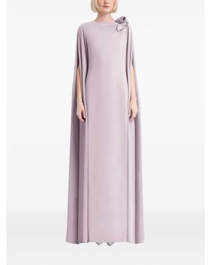 Gemy Maalouf Rose-Detail Maxi Dress - Purple