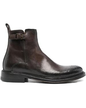 Silvano Sassetti Stiefel mit Lochmuster - Braun
