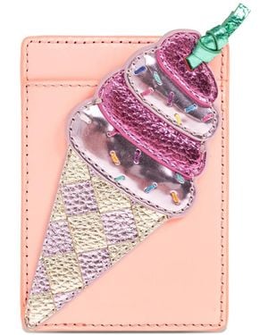 Kurt Geiger Ice-Cream Appliqué Card Holder - Pink