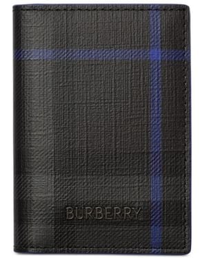Burberry City Check Folding Card Case - Black