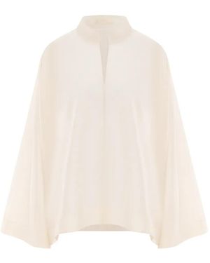 12 STOREEZ Marrakesh Wide-Sleeve Blouse - White