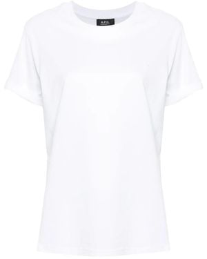 A.P.C. Logo-Embroidered T-Shirt - White