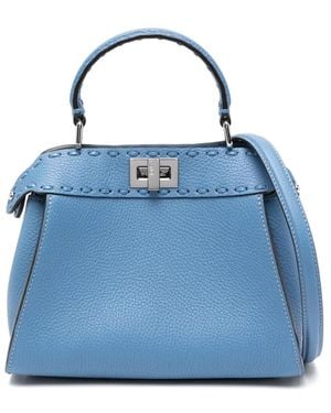 Fendi Peekaboo ハンドバッグ ミニ - ブルー
