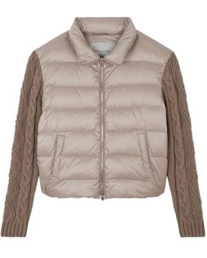 Paul & Shark Cable-Knit Padded Jacket - Natural