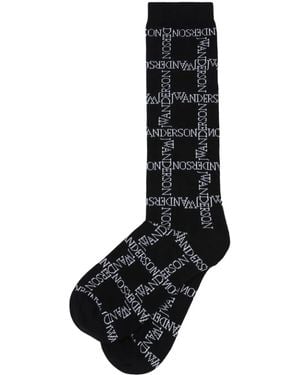 JW Anderson ロゴ 靴下 - ブラック