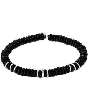 Tateossian Positano Beaded Slip-On Bracelet - Black