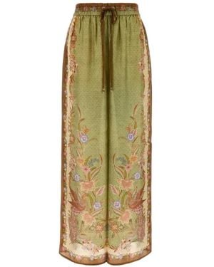 Zimmermann Pantalon Ample Indra - Vert