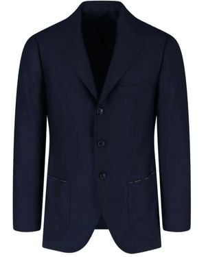Cesare Attolini Blazer Monopetto En Cachemire - Blue